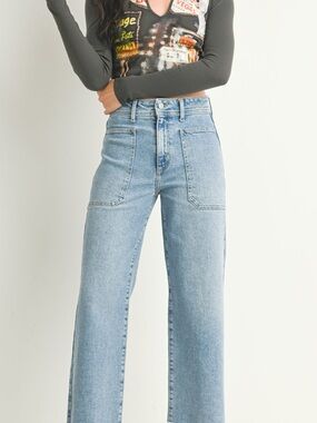 JBD Sailor Wide Leg High Rise Crop Jeans 29